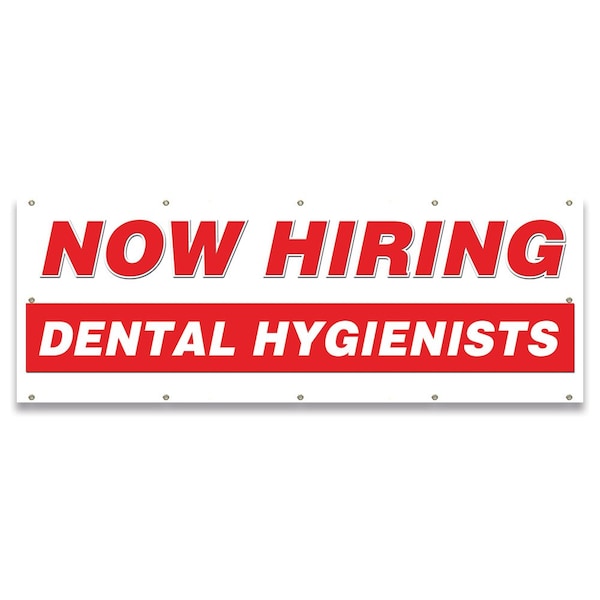 Now Hiring Dental Hygienists Banner Apply Inside Accepting Application Single Sided
